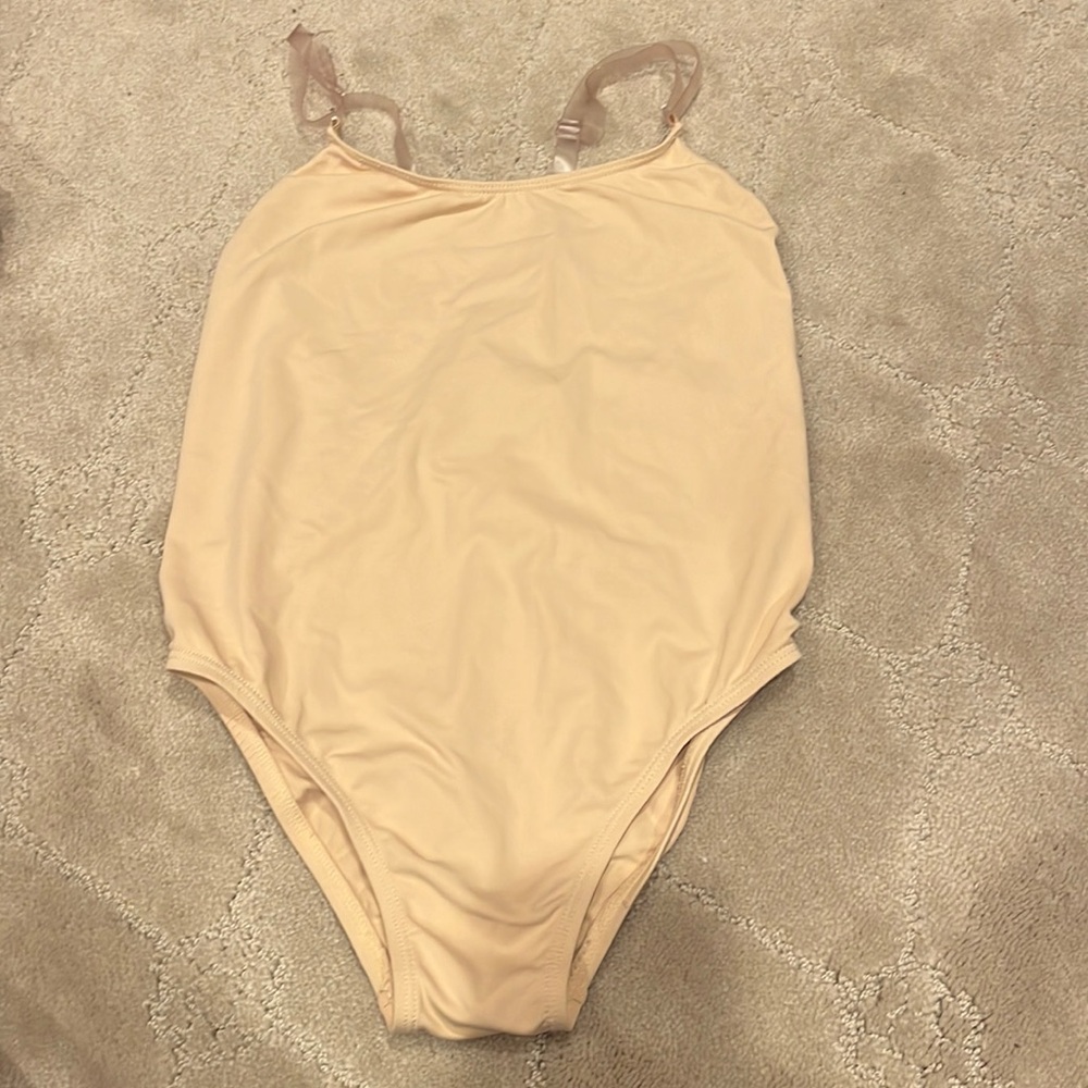 Capezio light beige leotard-medium kids.